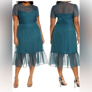 Chi Chi London Teal Midi Dress